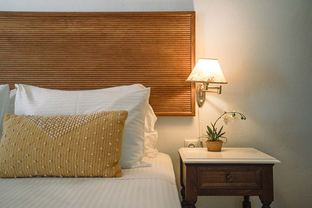 The bedroom of Villa Pelagos in Sifnos