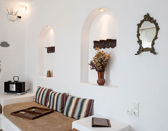 Sitting area of Villa Pelagos