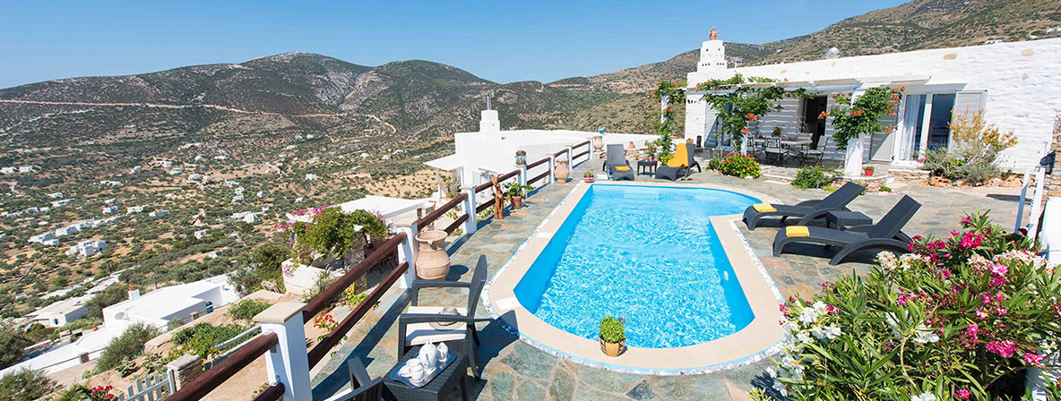 Panoramic image of Villa Pelagos in Sifnos